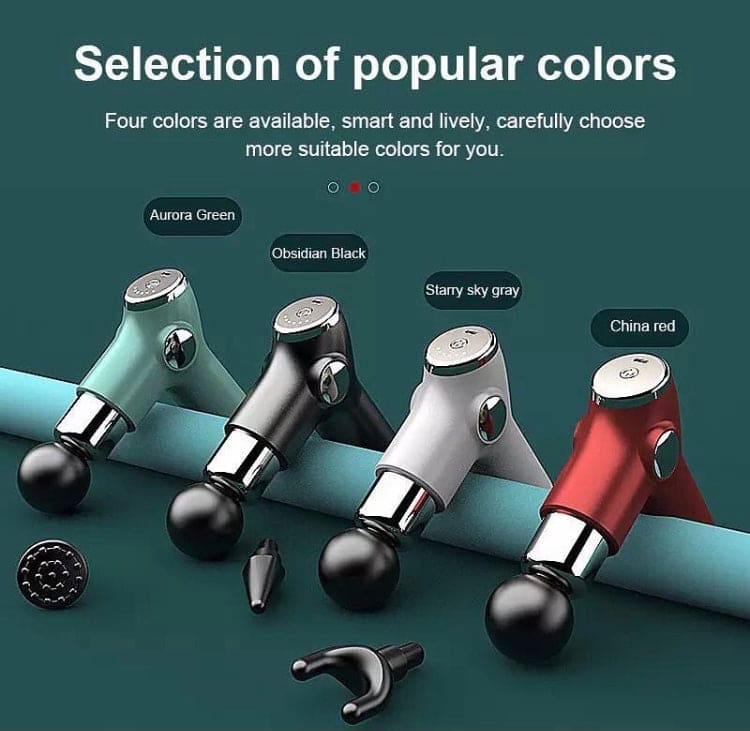 Deep Tissue Handheld Massage Gun With Four Different Heads, USB Charging Gun Massager With 6 Speed Levels Deep Tissue Handheld Massage Gun With Four Different Heads, USB Charging Gun Massager With 6 Speed Levels